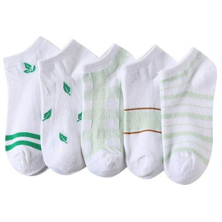 

ketyyh-chn99 Socks Mens Slipper Socks Size 13-15 Women Socks Slippers Summer Thin Green Fresh Small Leaf Pattern Comfortable Breathable