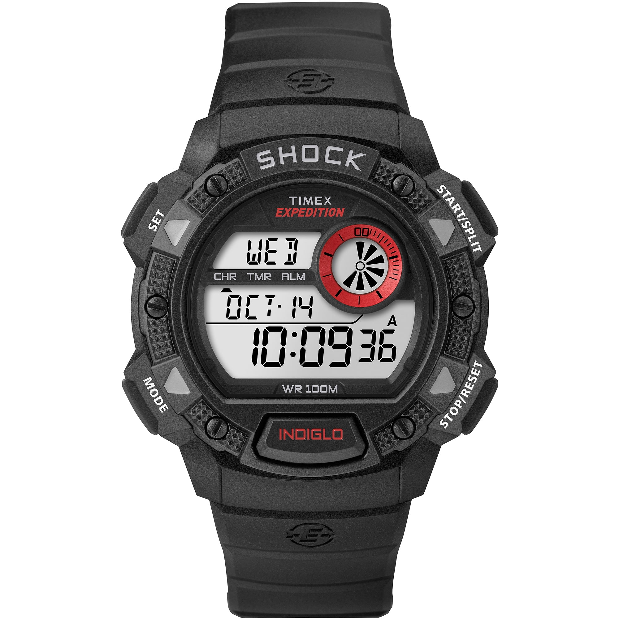 timex men's expedition shock resistant adventure tech digital compass watch 49612