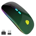 thumbnail image 1 of Mouse inalámbrico CC Store Bluetooth 2.4 GHz recargable con LED, 1 of 8