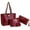 A-Red, variant on Aueoeo Women Fashion Handbags Wallet Tote Bag Shoulder Bag Top Handles Satchel Purse Set 4pcs for Ladies Girls