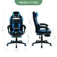 thumbnail image 3 of Yiwa Chaise de Jeu Grande Taille, Chaise d'Ordinateur Pivotante avec Repose-Pieds, Appuie-Tête Réglable et Inclinaison de 90° à 160°, 3 of 8