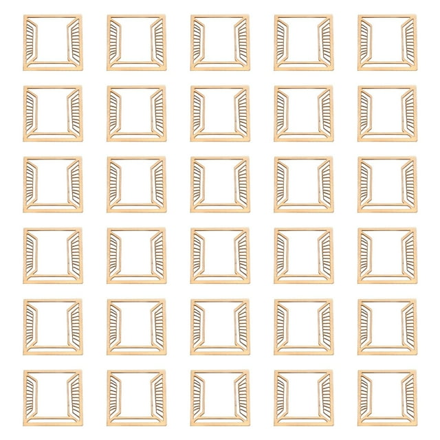 30 piezas de puertas de jardín de hadas de madera, decoración de pared para ventanas, sin pintar, madera pintada a mano 5 centímetros