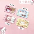 thumbnail image 4 of Sanrio tarjetero de Hello Kitty, My Melody Kuromi, Charm de Anime de dibujos animados, identificación de estudiante, Linda cubierta protectora, llavero, accesorios, regalo, 4 of 4