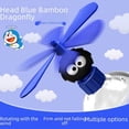 thumbnail image 2 of Libélula de bambú creativa y bonita, casco con ventosa, decoración giratoria para bicicleta eléctrica, avión para llevar, 2 of 5