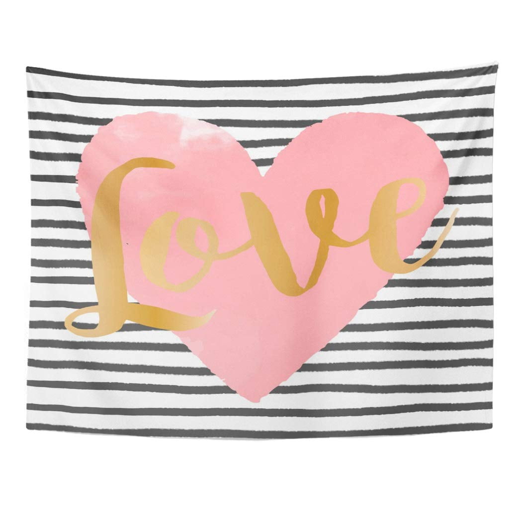 Refred Pink Abstract Slogan Graphics Beautiful Beauty Black White College Wall Art Hanging Tapestry Home Decor For Living Room Bedroom Dorm 51x60 Inch Walmart Com Walmart Com