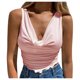 thumbnail image 2 of Puntoco Mujer Moda Casual Color sólido Cuello en V Sexy Pecho Envuelto Chaleco Tirante top Puntoco Puntoco-688, 2 of 5