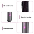 thumbnail image 2 of Cepillo alisador de pelo inalámbrico, 2 en 1, peine térmico PTC antiescaldaduras, peine alisador eléctrico de 5200mAh para viaje a casa, 2 of 5