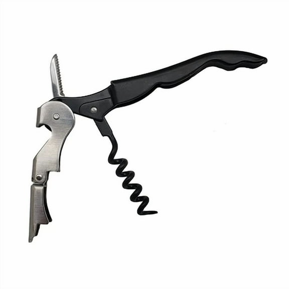 Bary3 Bar-0496 Double Puller Waiter'S Corkscrew, Black/Silver