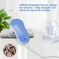 thumbnail image 4 of ShenMo Anti-Pilling Razor, Portable USB Rechargeable Garment Anti-Pill Shaver, Fabric Sweater Wool Textile Trimmer for Sweaters/Clothes/Curtains/Carpets, Blue, 4 of 6