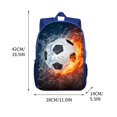 thumbnail image 5 of Xfvqtps Boys Backpack Football Print Sports Cool Multi Compartment Large Capacity Causal Students Bookbag Blue-1, 5 of 6