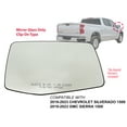 thumbnail image 2 of APA Replacement for Mirror Glass Manual Non-Heated 2019 - 2023 SILVERADO SIERRA 1500 Passenger Right Side 84309703, 2 of 10