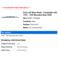 thumbnail image 2 of Front Left Wiper Blade - Compatible with 1994 - 1999 Mercedes-Benz S500 1995 1996 1997 1998, 2 of 2