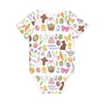 thumbnail image 2 of Daiia Happy Easter1 Printed Unisex-Baby Short Sleeve Onesies Bodysuits Baby Climbing Clothes Soft and Comfortable Romper with Expandable Shoulder Design-12 Months, 2 of 8