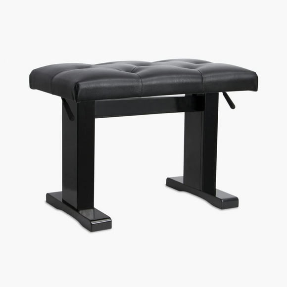 Banco para piano OnStage KB9503B, altura regulable, color negro brillante