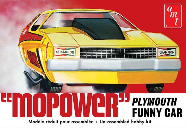 Skill 2 Model Kit Plymouth Funny Car "Mopower" 1/25 Scale Model by AMT