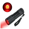 thumbnail image 2 of Clearance! Red Light Flashlight Multi Purpose High Brightness Lightweight 9 LED Red Light torch Lamp Against Deteriorating Eyesight for Flashlight,Black, 2 of 6