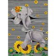 thumbnail image 2 of Cuadros Decorativos Taladro parcial de forma especial de elefante de girasol con pintura de diamante 5D DIY (YXC161) Ehuebsd embutido en tela, 2 of 8