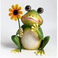 thumbnail image 1 of Metal Frog Holding A Flower Garden Statue, 1 of 1