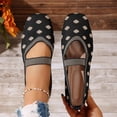 thumbnail image 6 of KIJBLAE Women's Stripe Polka Dot Low Cut Moccasin Flats, Slip On Soft Sole Trendy Daily Casual Shoes Black 43, 6 of 9