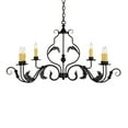 thumbnail image 4 of Meyda Tiffany 157238 Augusta 6 Light 42" Wide Taper Candle Style Chandelier - Wrought Iron, 4 of 6