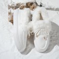 thumbnail image 2 of YOUYEDIAN Loafers for Women Winter Plush Slip On Versatile Round Toe Warm Casual Platform Fuzzy Flats Fashion Strap Deco Outdoor Walking Shoes, 2 of 5