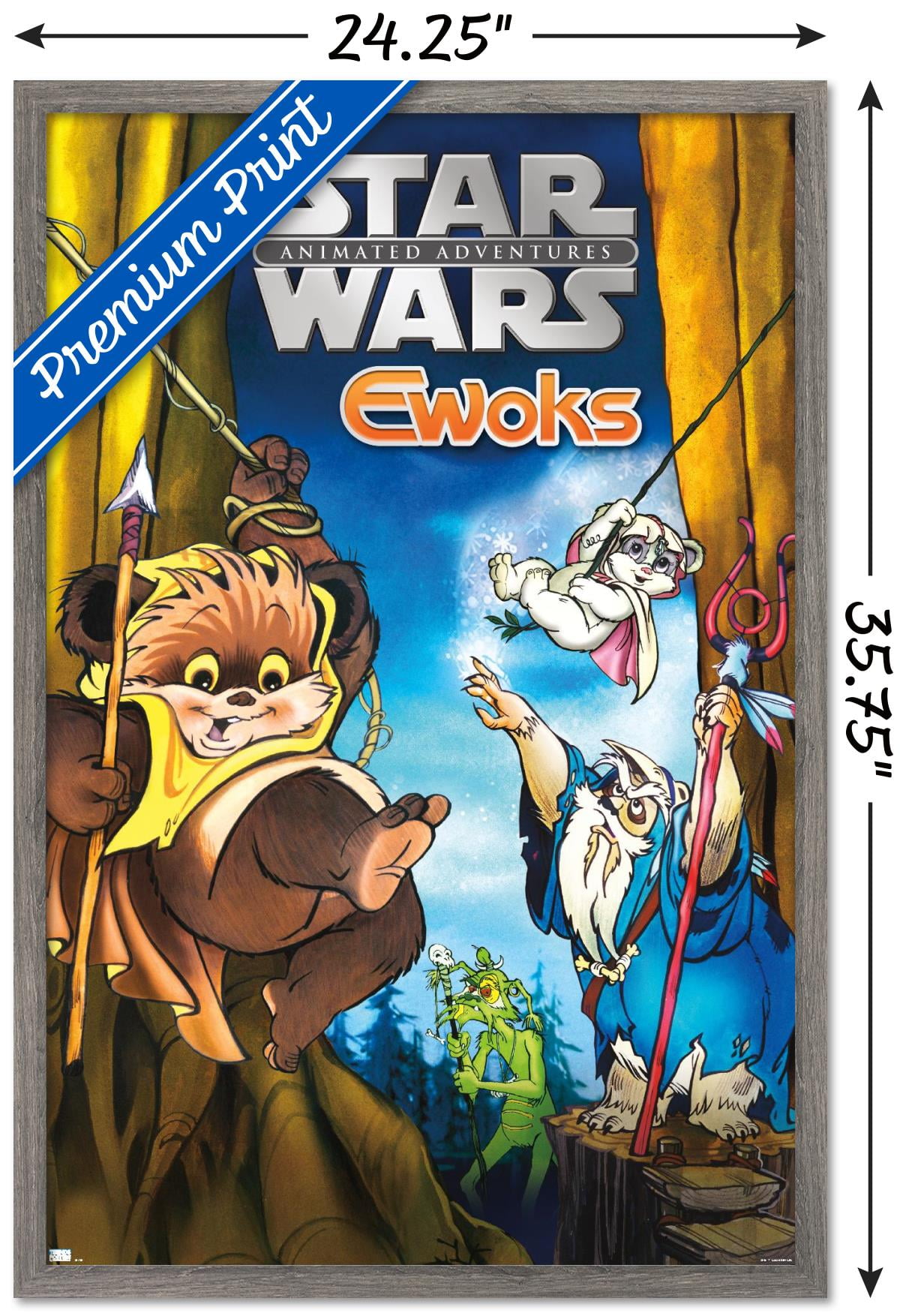Star Wars: Ewoks - Key Art Wall Poster, 22.375" x 34", Framed