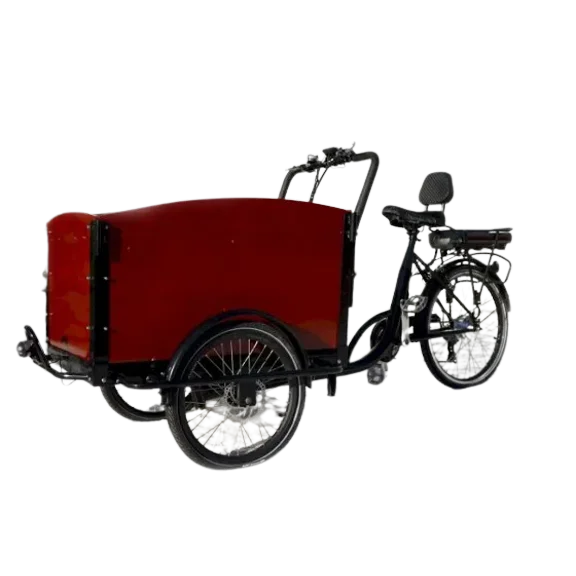 Classic Electric Dutch Cargo Tricycle | 500W Motor, 350 lbs Capacity | Family Cargo Bike with Removable Seats & Seat Belts