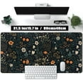 thumbnail image 2 of Cute Dark Floral Desk Mat Vintage Flowers Plant Mouse Pad XXL Large Extended Gaming Mousepad Women Office Decor Desk Pad, Big Laptop Computer Keyboard and Mouse Mat with Stitched Edges, 31.5x15.7 in, 2 of 6