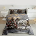 thumbnail image 2 of Homewish Animal White Horse Full Size Comforter Sets 3-Piece for Teens Boys Girls,Merry Christmas Tree Bedding Comforter Set,Rustic Farmhouse Lightweight Bedding Sets,Luxury Bedroom Decor,Reversible, 2 of 8