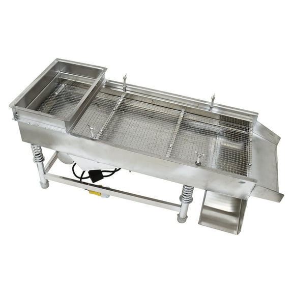 Linear Vibrating Screen Straight Vibrating Sieve Screen Shaker Electric Linear Sifter Machine with 9mm Screen 110V