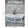 thumbnail image 2 of Get Naked Just Kidding This is A Half Bath Goat Vintage Tin Sign Goat Lover Gift Bathroom Decor Plate Plaque Metal Tin Sign Birthday Anniversary Housewarming Gift 12"x16", 2 of 8