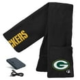 thumbnail image 2 of ActionHeat Black Green Bay Packers 5V Battery Heated Scarf, 2 of 5