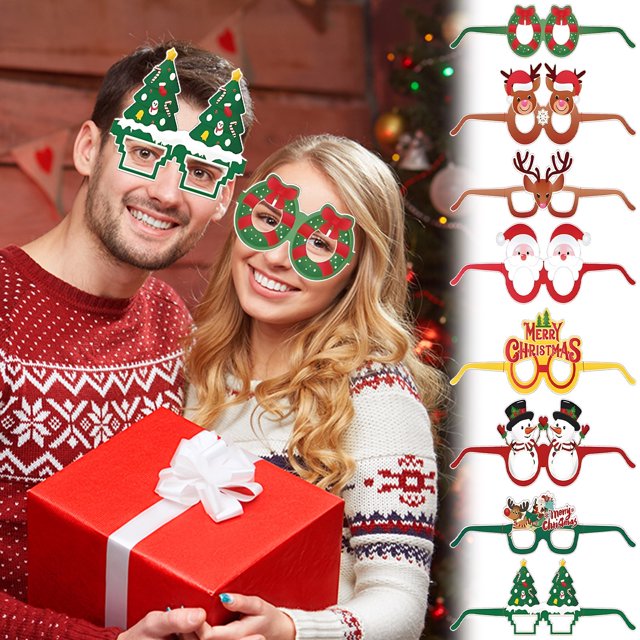 ¡Precios Locos!, Gafas de Navidad Creativas Gafas de Navidad Decoración Disfraz Se Puede Usar Para Fiestas Hornear Atmósferas Festivas Akmoler