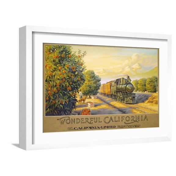 Art.com Wonderful Califonia Art Print by Kerne Erickson, White Frame Wall Art, 23" x 17"