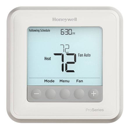 Honeywell TH6210U2001/U T6 Pro Programmable Thermostat, 2 Heat / 1 Cool Heat Pump Or 1 Heat / 1 Cool Conventional
