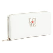 Moschino JC5508 0100 White Zip Around Wallet
