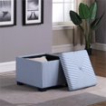 thumbnail image 3 of ORE International 17.5" Haut Pouf de Rangement en Polyuréthane en Bleu, 3 of 4