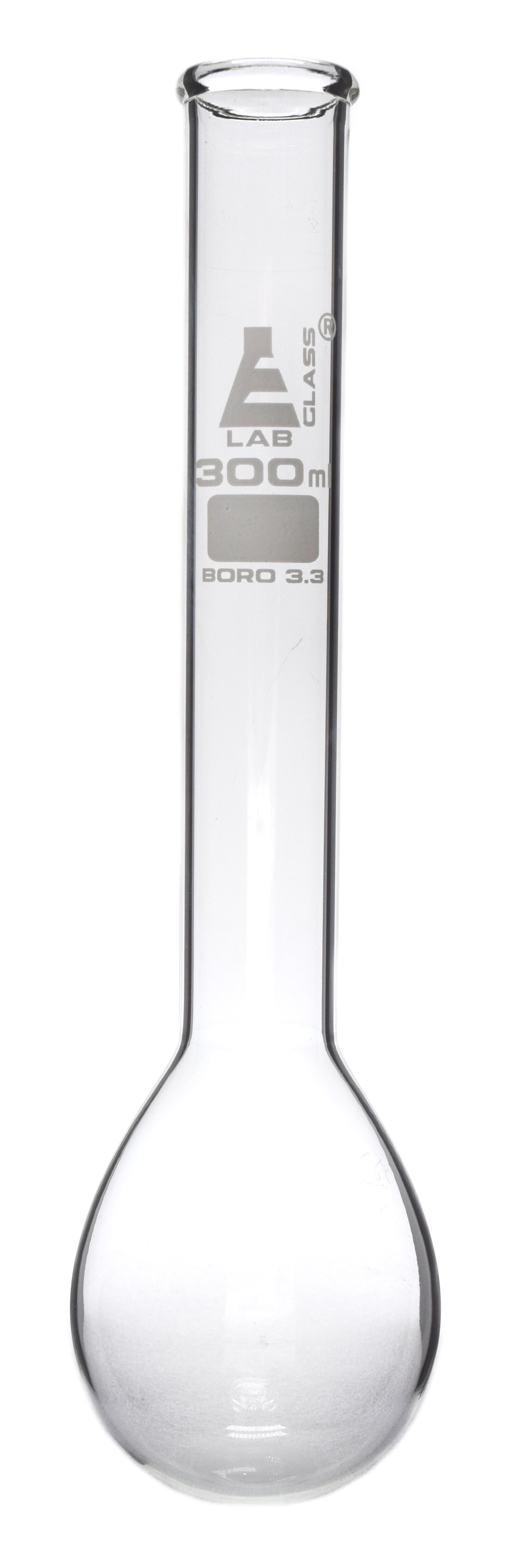 Kjeldahl Flask, 300ml capacity, Long Neck, Round Bottom, Borosilicate