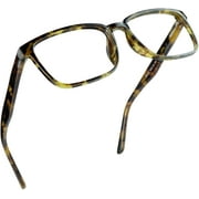Reading Glasses with Flexible Spring Hinge, Blue Light Blocking Glasses for Women and Men, Anti eyestrain (Tortoise, +1.25 Magnification)