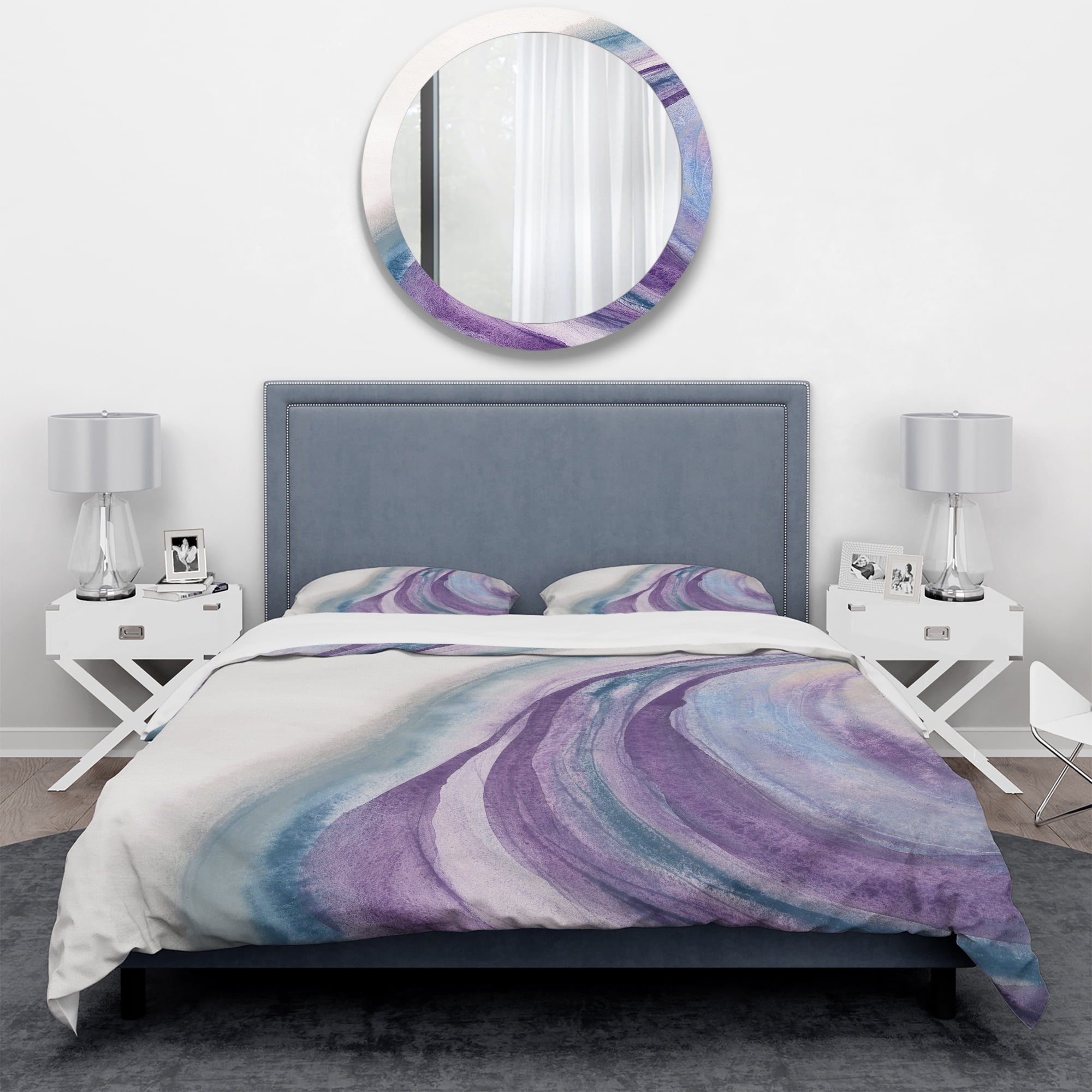 Designart 'Watercolor Geode II' Geometric Duvet Cover Set