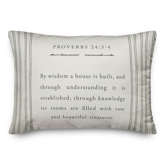 Creative Products Proverbs 24 20 x 14 Spun Poly Pillow