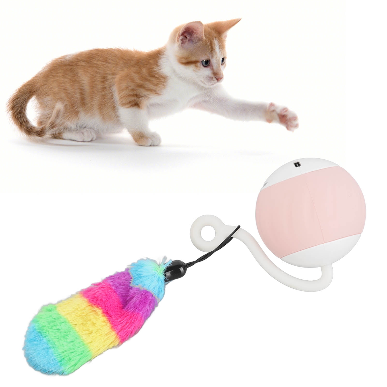 Jouet Automatique Pour Chat - Balle Roulante Interactive, Mode Aléatoire, Stimule L'Instinct De Chasse