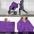 thumbnail image 6 of Car Seat Cover Baby - Glitter Purple Carseat Covers Baby for Girl Boy, Lightweight Newborn Car Seat Canopy Breathable Soft Infant Car Seat Cover, 6 of 7