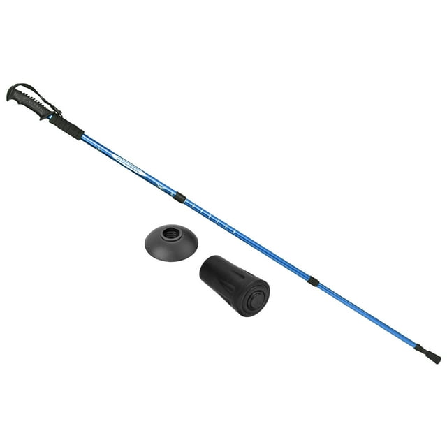 Unique Bargains Trekking Poles, Collapsible Hiking Pole 53 Inch with Mud Basket Blue