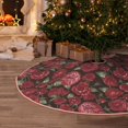 thumbnail image 5 of Rateoe Rose Flowers Pattern Christmas Tree Skirt with Ties , Christmas Tree Decorations, Farmhouse Christmas Decor Xmas Holiday Decorations-36", 5 of 6