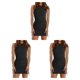 thumbnail image 1 of Sonducket Vestido estético Faldas casuales Traje de verano Cuello Top acanalado Ropa de mujer Lavable Moda Sexy Negro Type1 NO1, 1 of 6