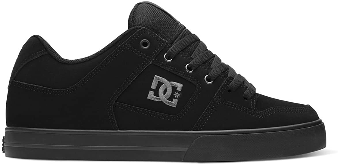 DC Mens Pure Skate Shoe,Black/Pirate Black,6 M US
