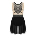 thumbnail image 4 of TSSOE Girls Ice Skating Dress Backless Leotard for Girls Gymnastic Performance Figure Skating Competition Costume Black 12, 4 of 7