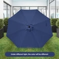 thumbnail image 2 of Sombrilla de patio Simple Deluxe de 2,7 m para exteriores con inclinación y manivela, color azul oscuro, 2 of 7