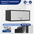 thumbnail image 3 of AUHUP Steel Wall Cabinet, Metal Wall Mounted Storage Cabinet Organizer for Garage, Office, Kitchen, Black Gray, 32"W x 14"H x 13"D, 3 of 7